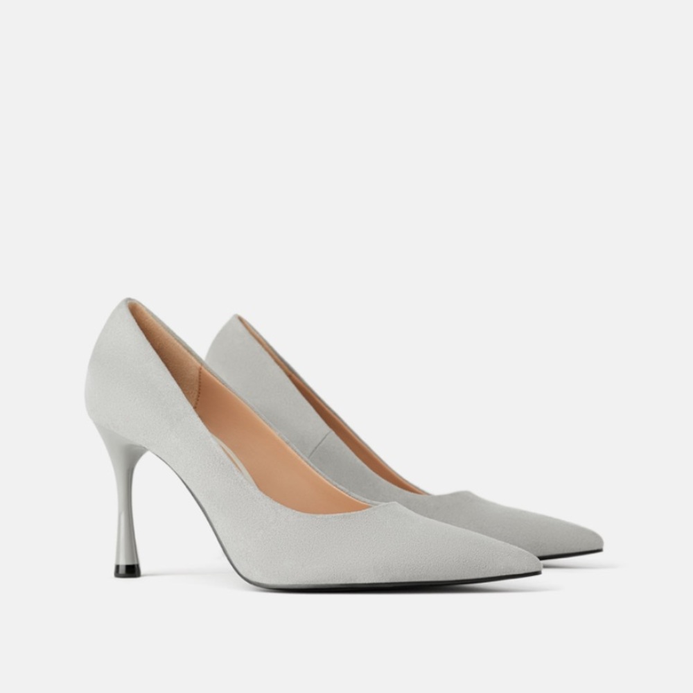 NWT • Zara • Round High Heel Shoes